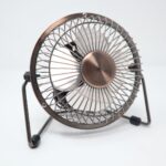 gray and white mini fan on white surface