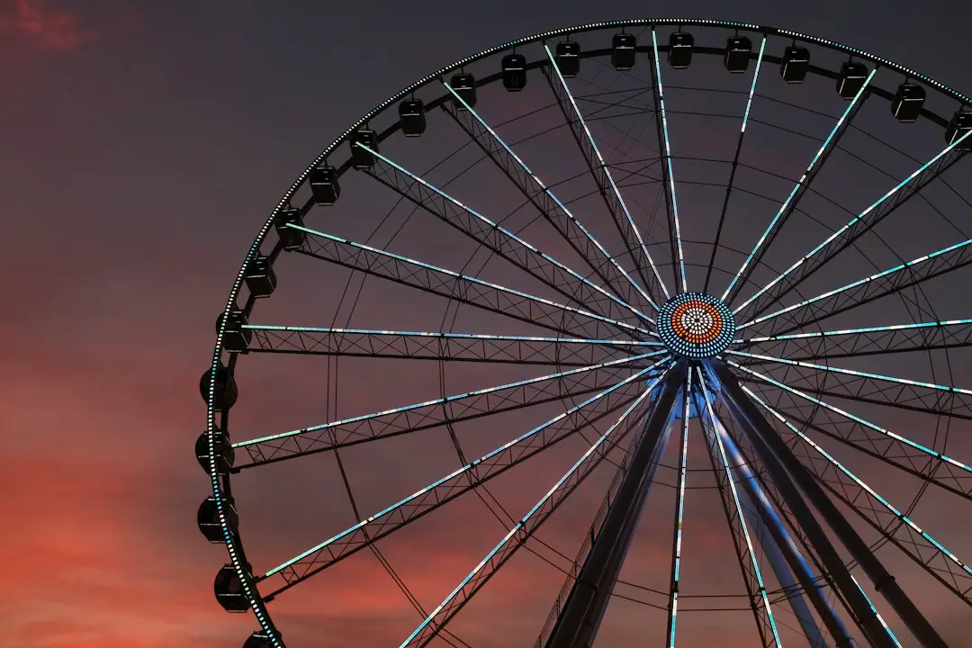 architectural photography of Ferris wheel